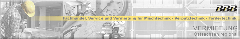 Vermietung Verputzmaschinen, Estrichmaschinen, Mischpumpen